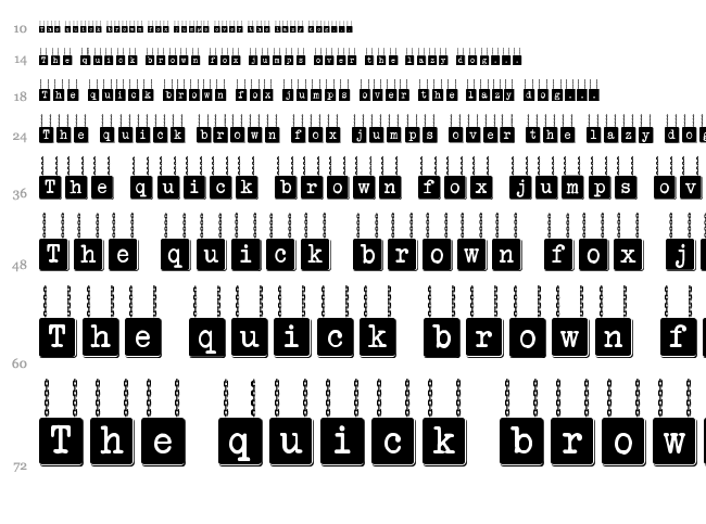 Hang Board 123 font waterfall